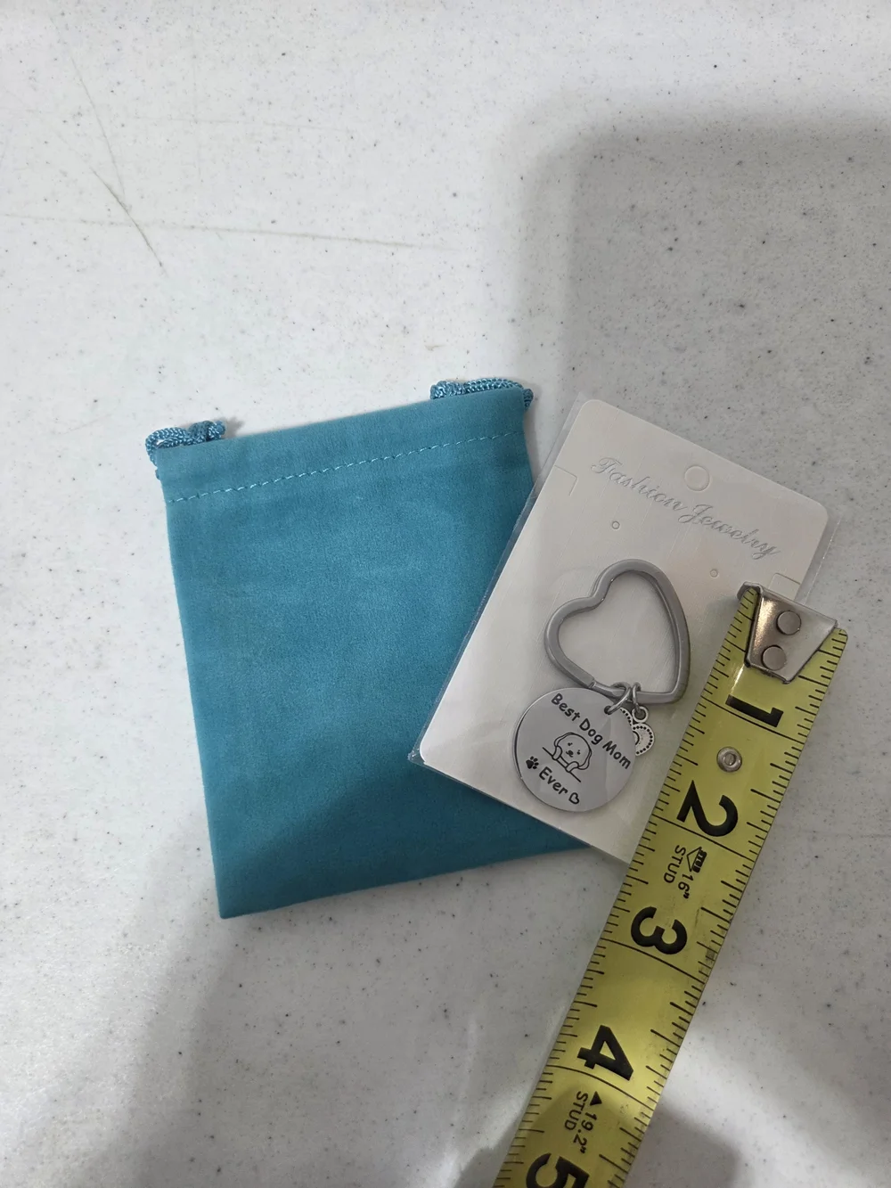 NWT Silver Heart Keychain 